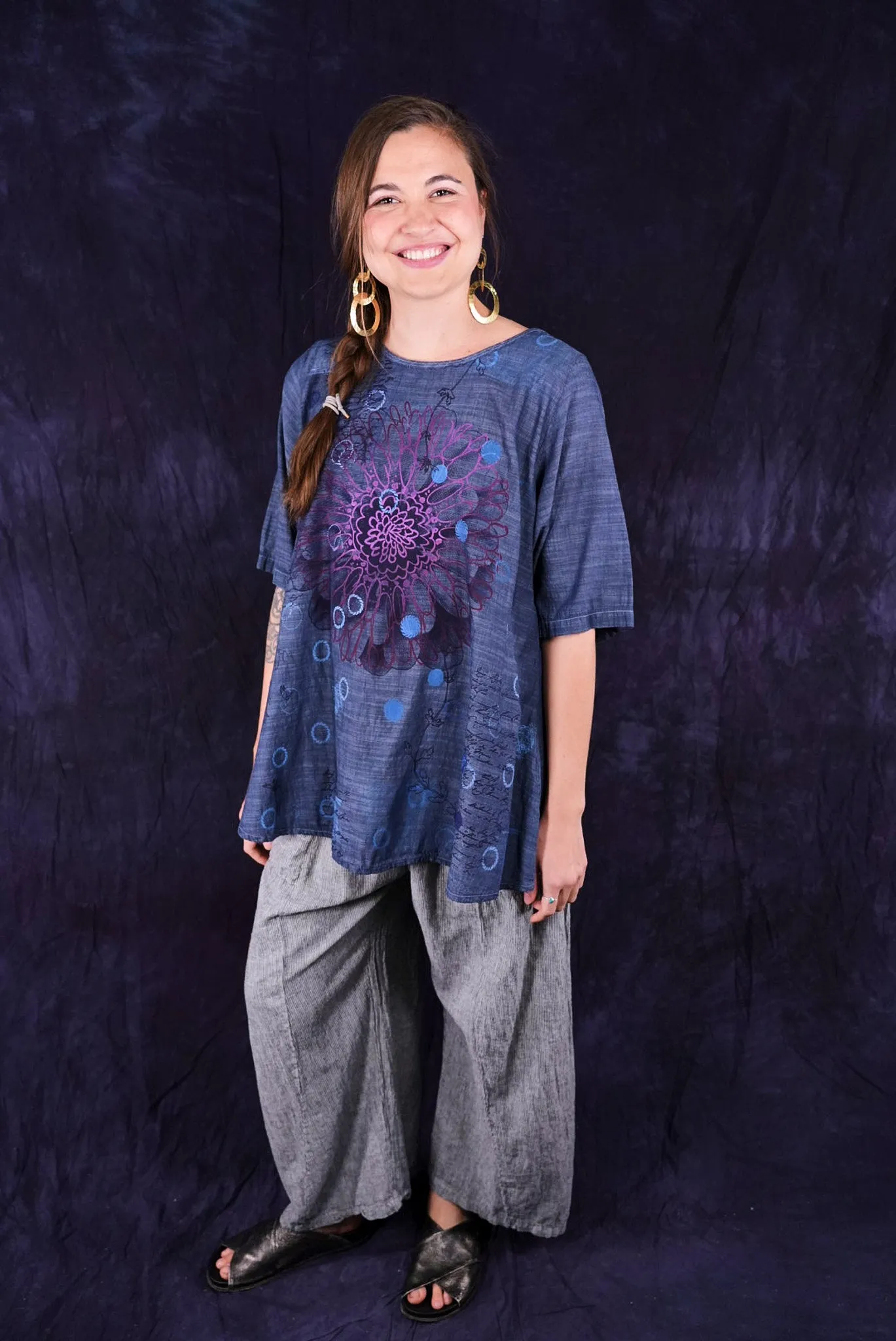 1210 Clear Denim Chambray Top Mineral-P