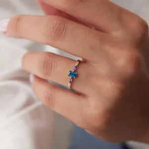 14k Gold Colorful Ring