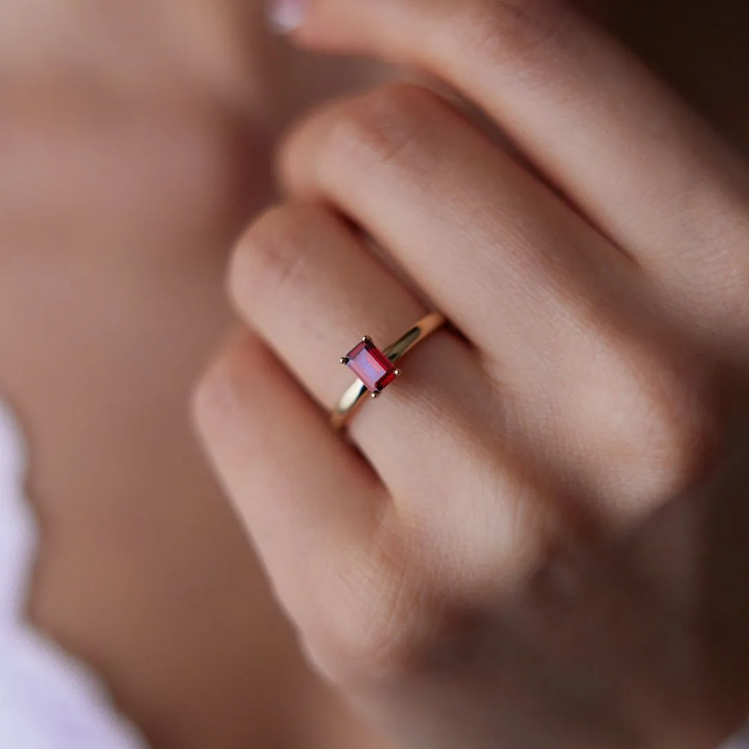 14k Gold Pink Tourmaline Ring