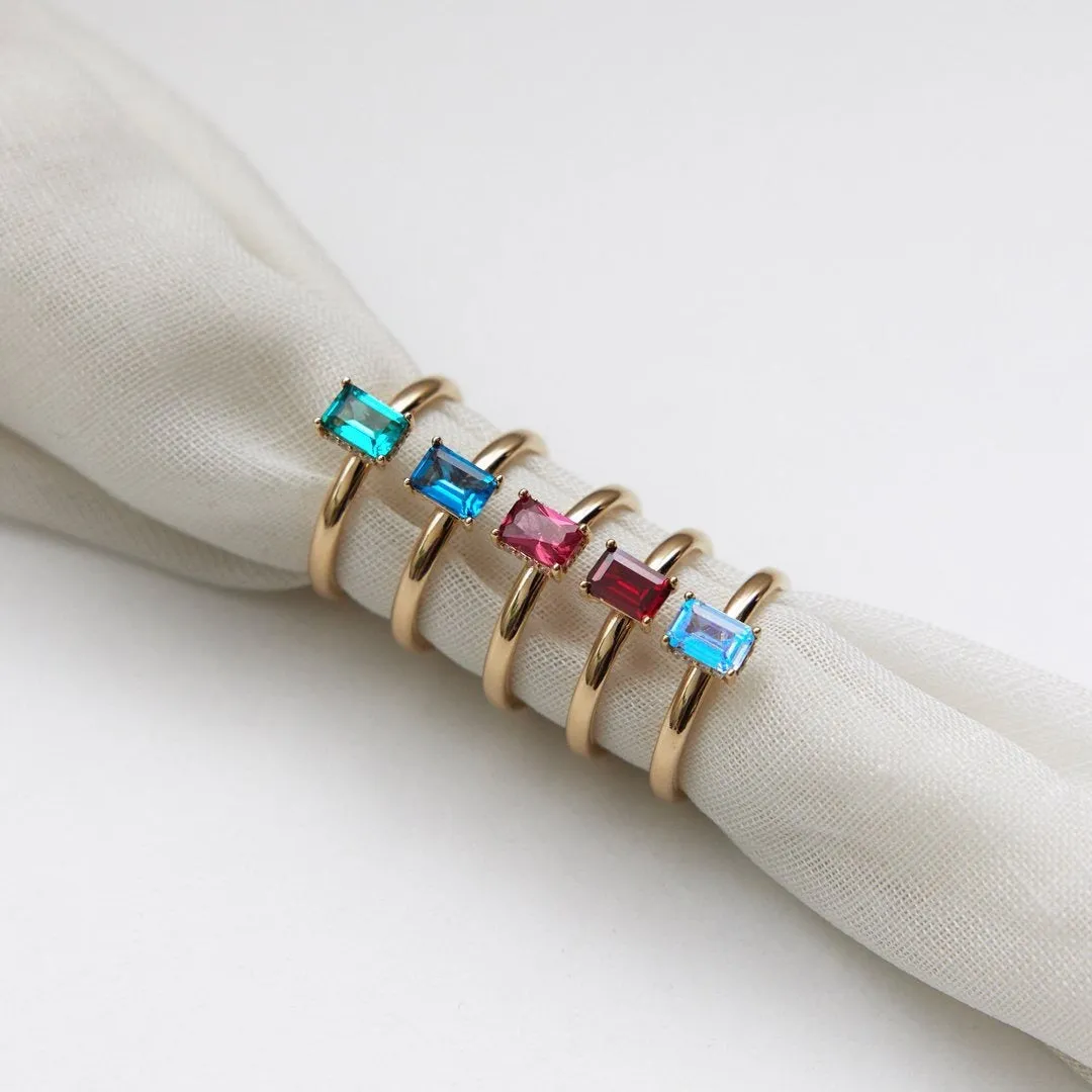 14k Gold Pink Tourmaline Ring