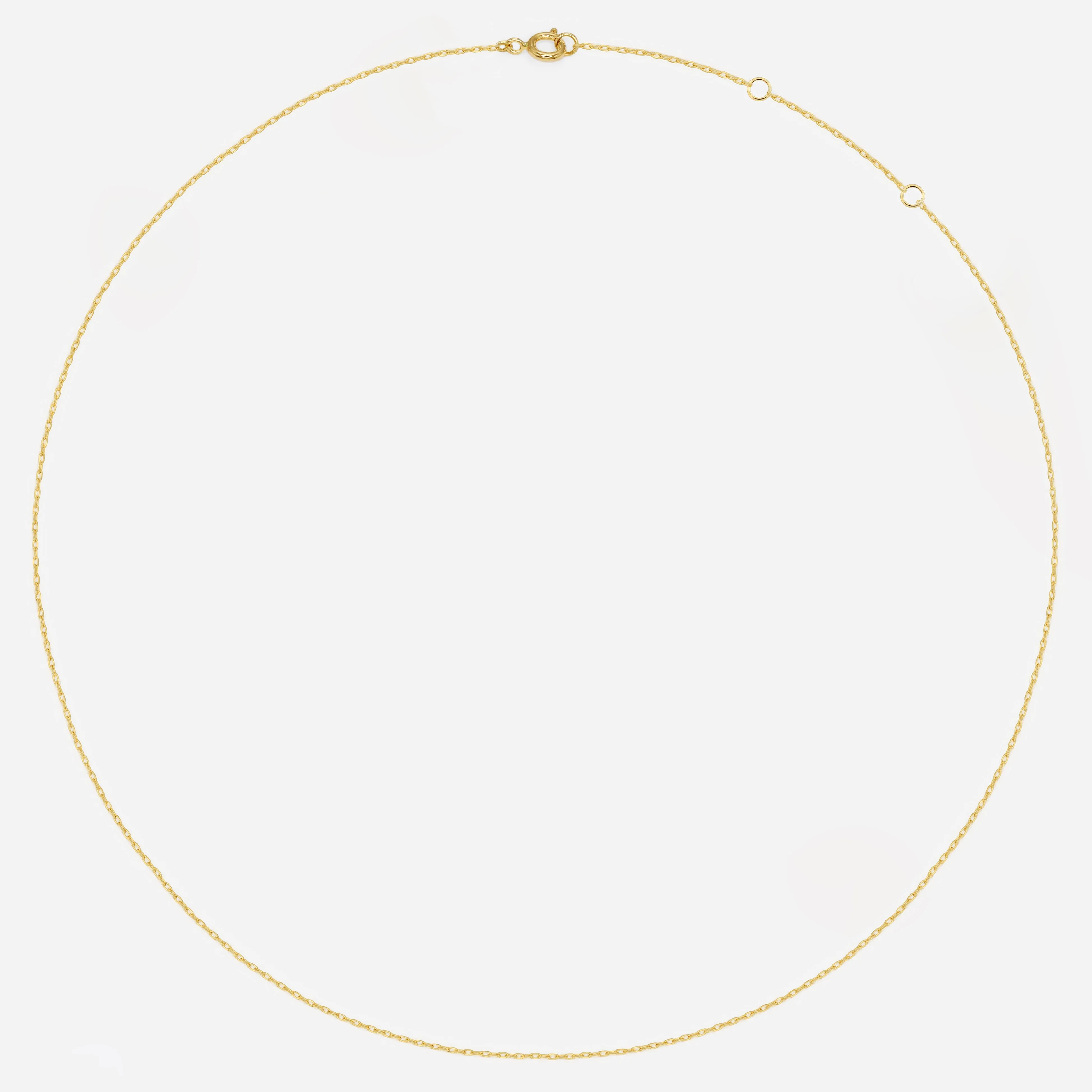 14k Solid Gold Thin Chain Necklace