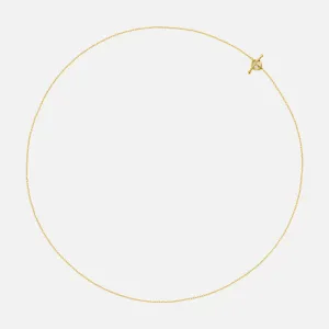14k Solid Gold Thin Geometric Circle Necklace