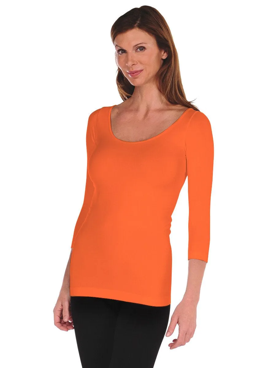 3/4 Sleeve Solid Tee