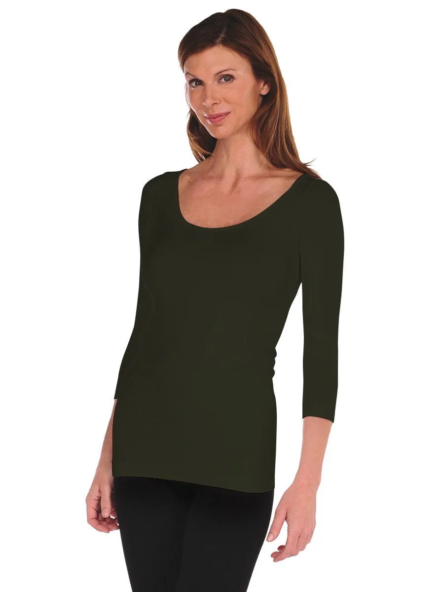 3/4 Sleeve Solid Tee
