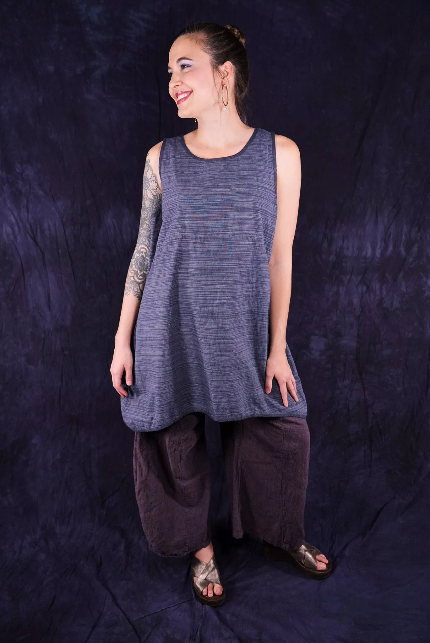 6229 Dark Chambray Stripe Shift