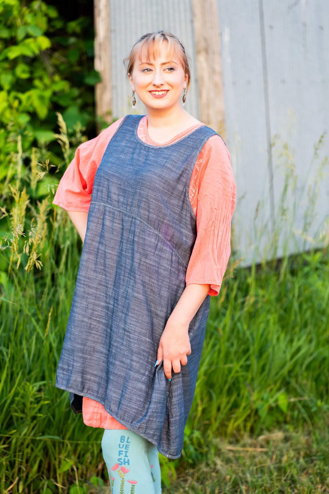 6229 Dark Chambray Stripe Shift