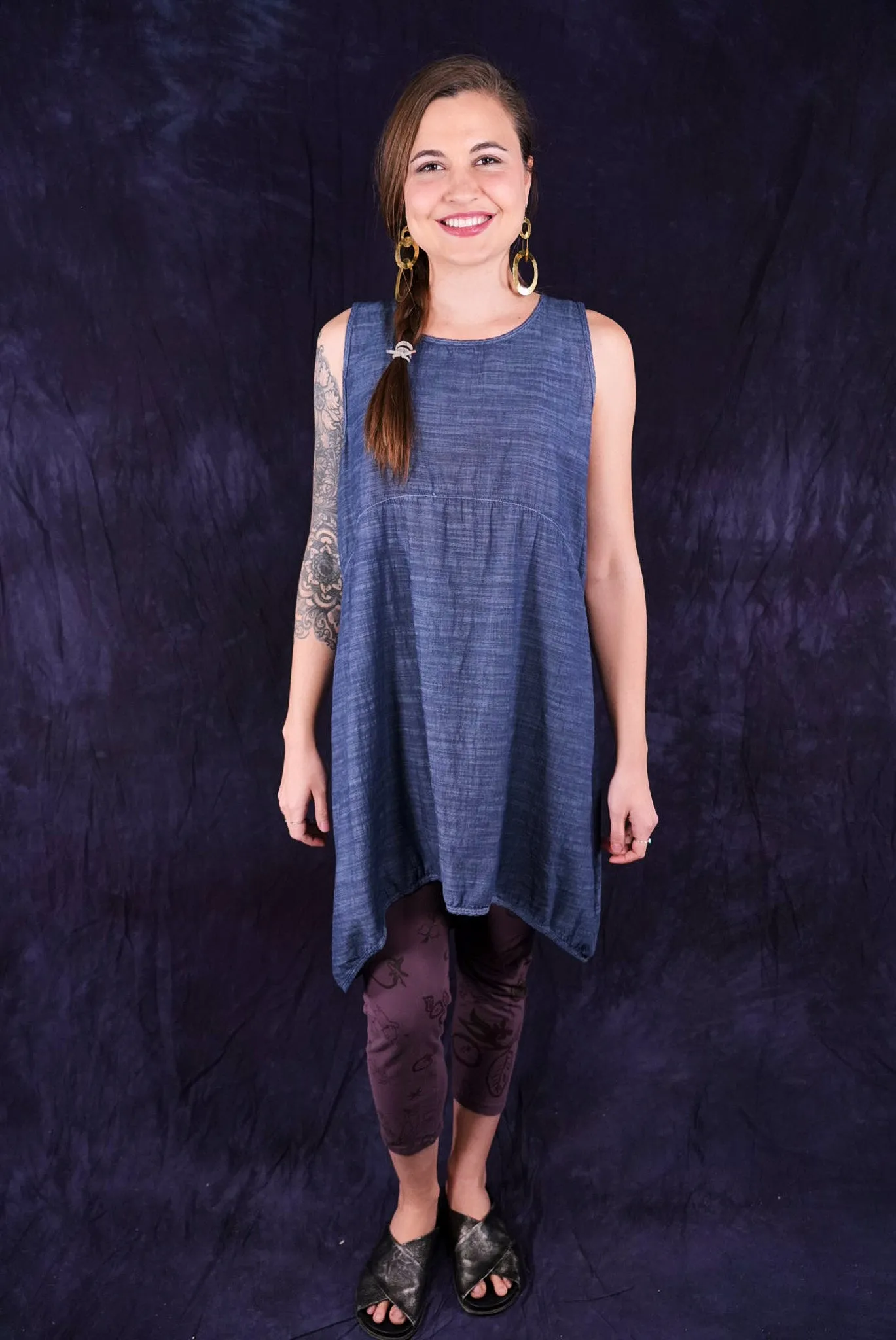 6229 Medium Chambray Stripe Shift