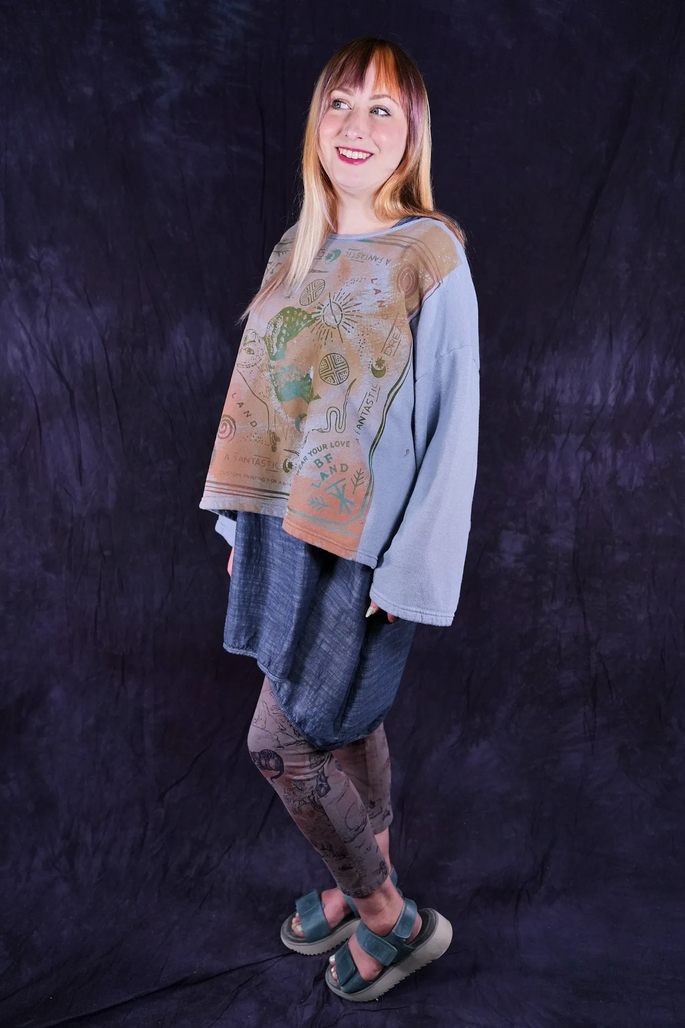 6229 Medium Chambray Stripe Shift