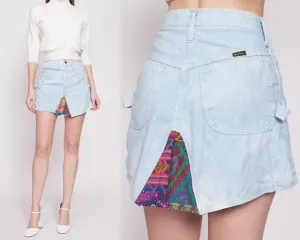 70s Dee Cee Reworked Tie Dye Mini Skirt - Extra Small, 24.5"