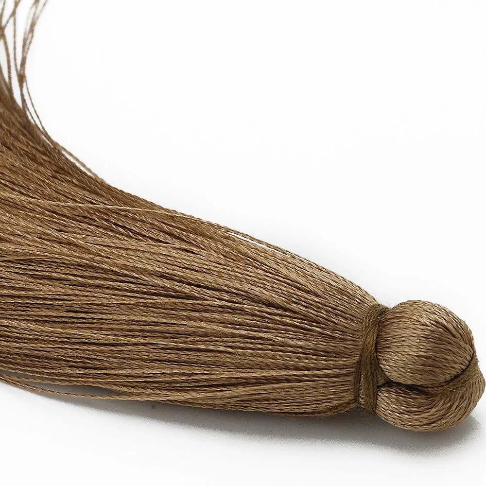8cm Silky Tassels,Korea Handmade Long Jewelry Tassels,Khaki Fashion Mala Necklace Tassels, 20pcs/lot