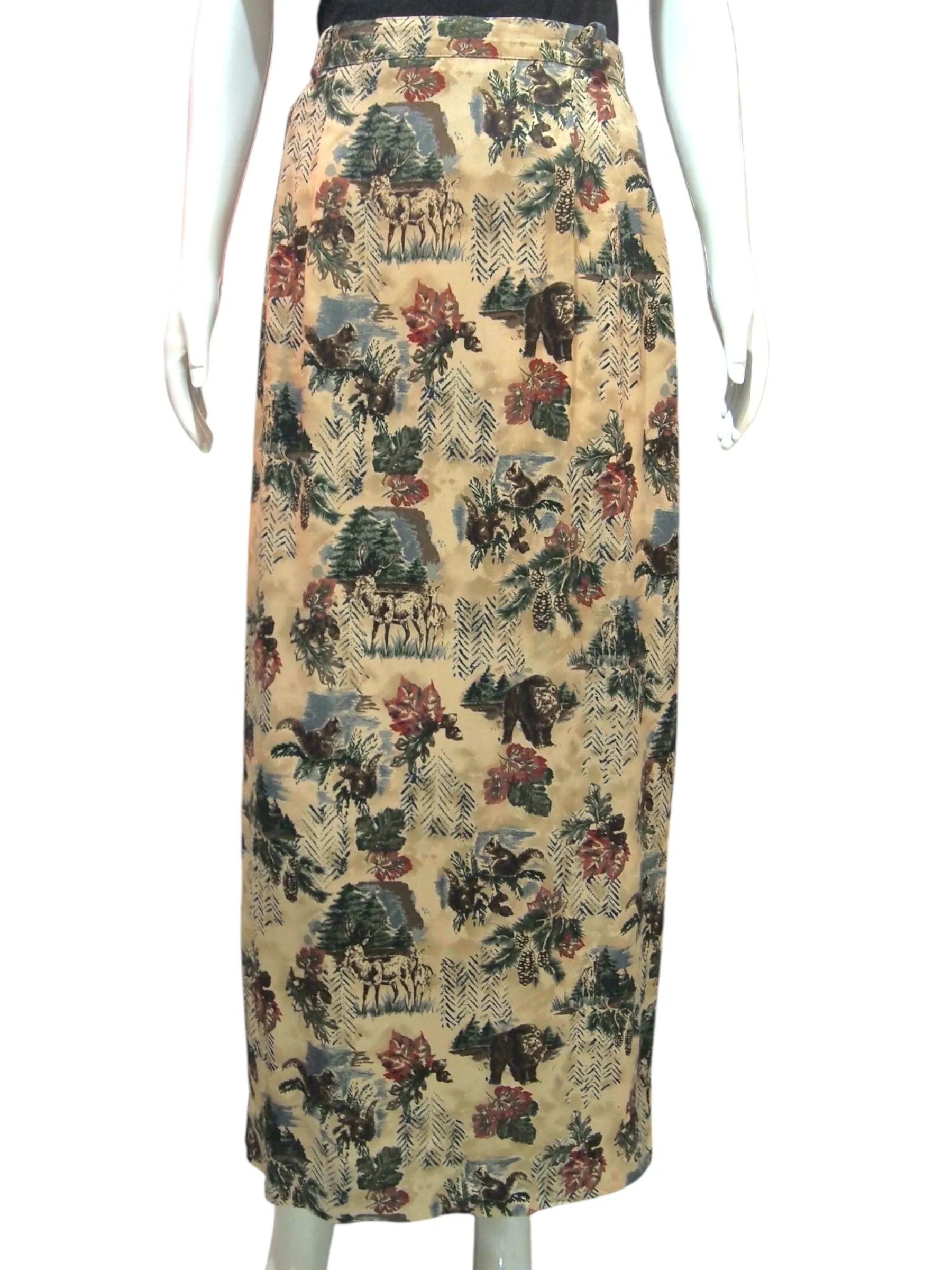 A Day with the Wildlife - Vintage Midi Skirt