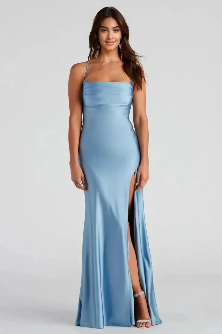 A-Line High Slit Formal Dress