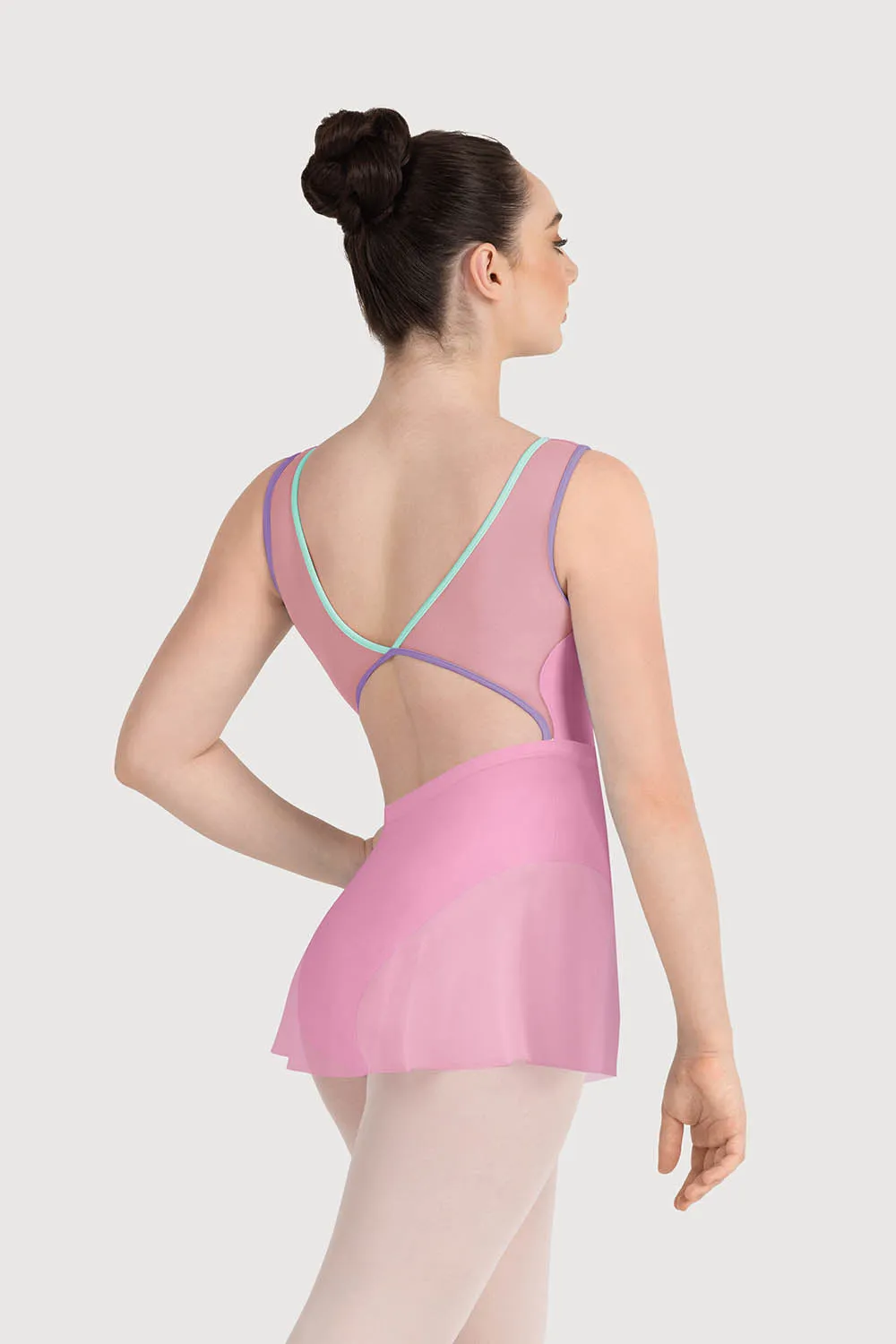AB5261 - Bloch Cara Drape Front Womens Mesh Skirt