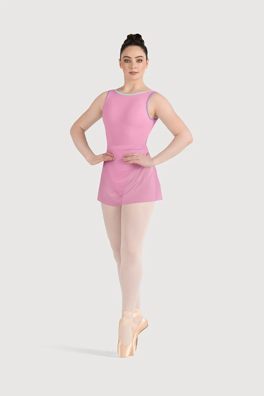 AB5261 - Bloch Cara Drape Front Womens Mesh Skirt