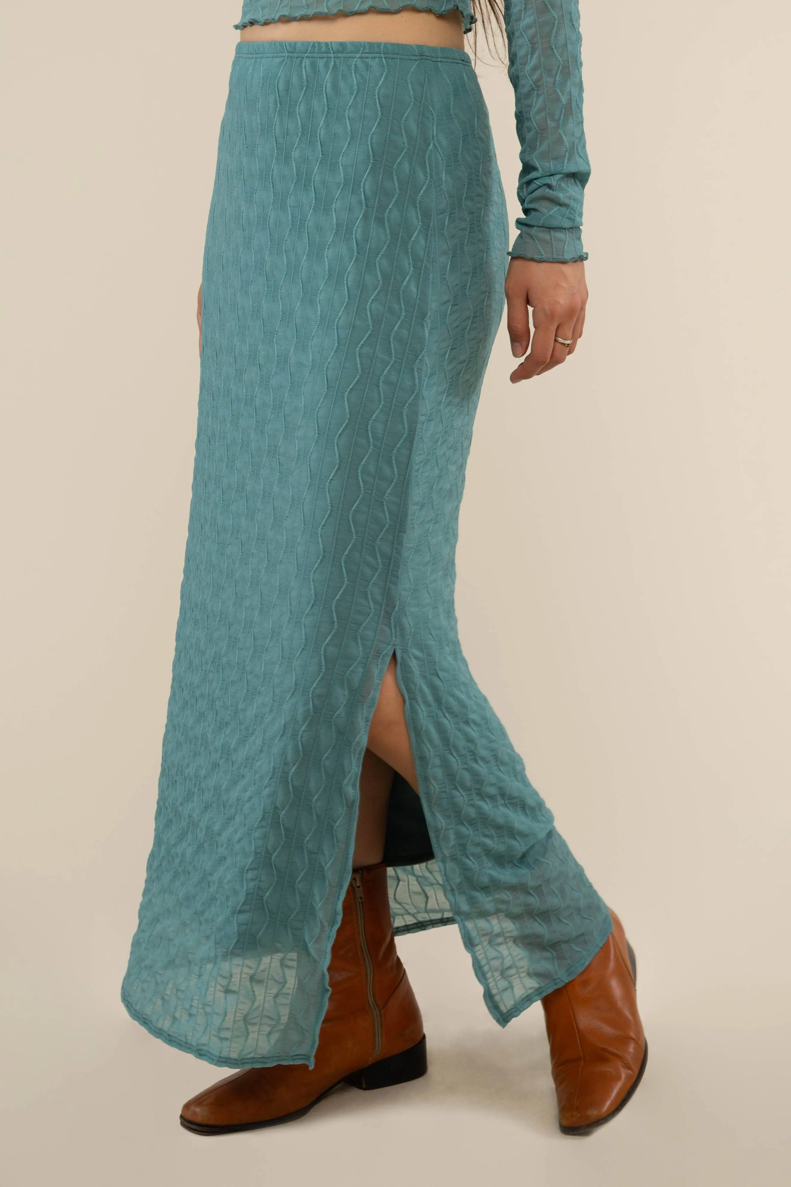 Abra Jacquard Mesh Skirt 