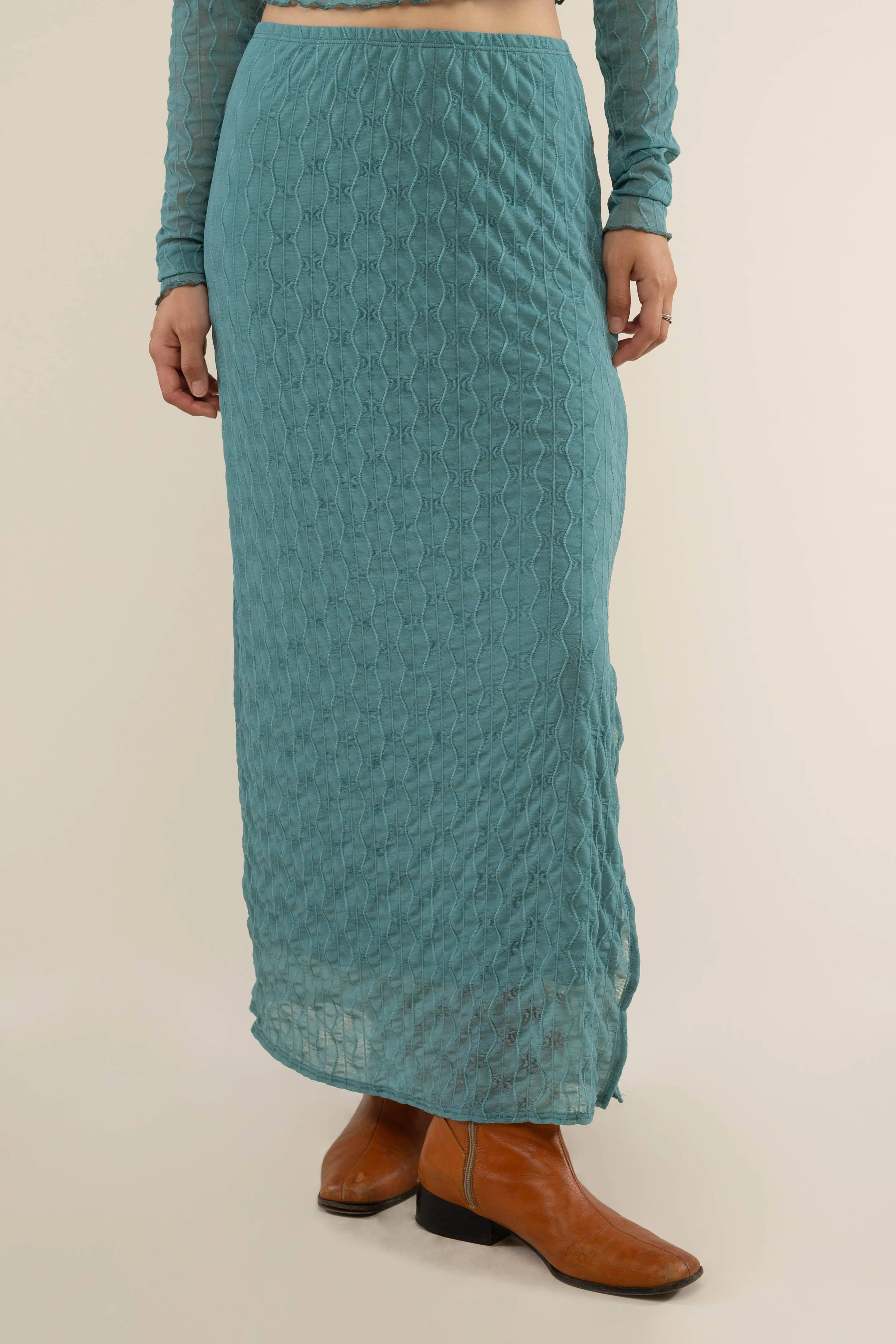 Abra Jacquard Mesh Skirt 