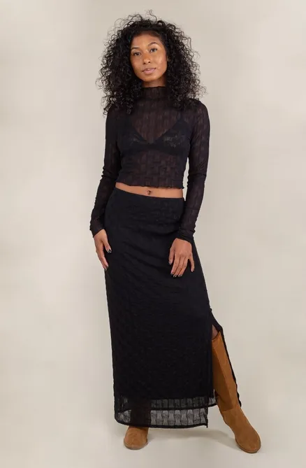 Abra Jacquard Mesh Skirt 