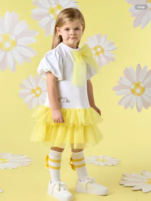 ADEE PARTY LEMON TULLE PARTY DRESS - 0225123