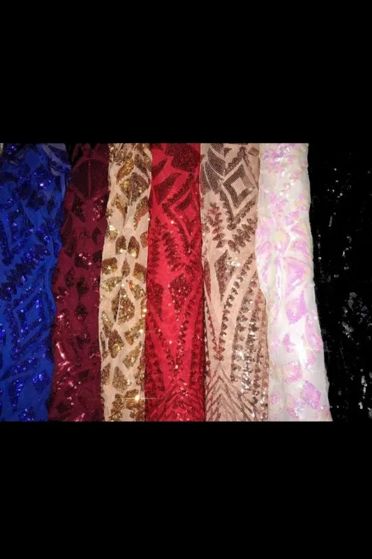 Amazing Sequins V-neck Long Sleeve Mermaid Prom Dresses