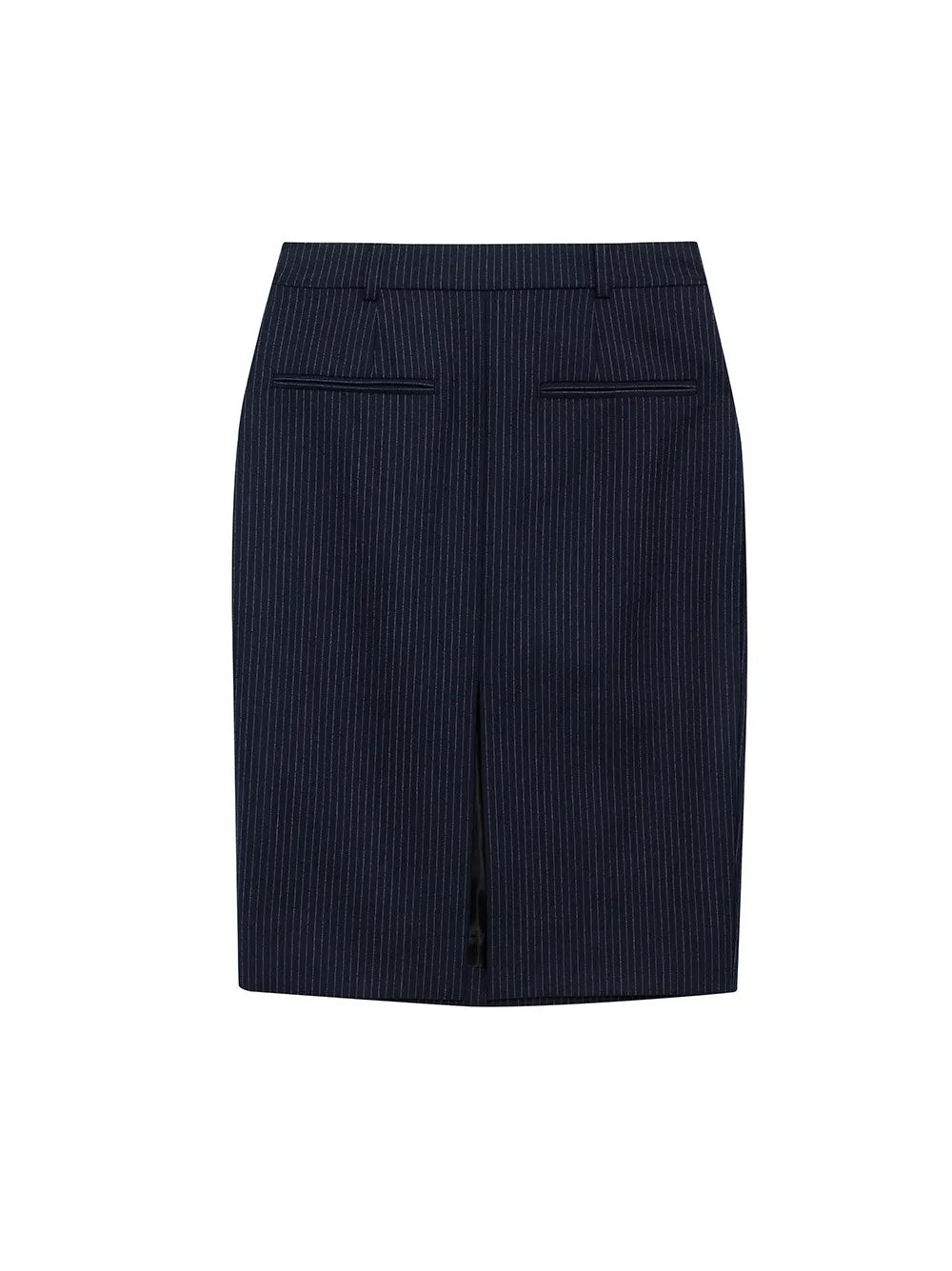 Anine Bing Kora Skirt Navy Pinstripe