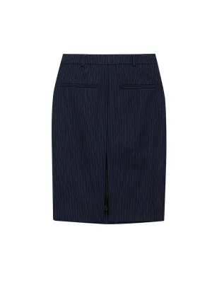 Anine Bing Kora Skirt Navy Pinstripe