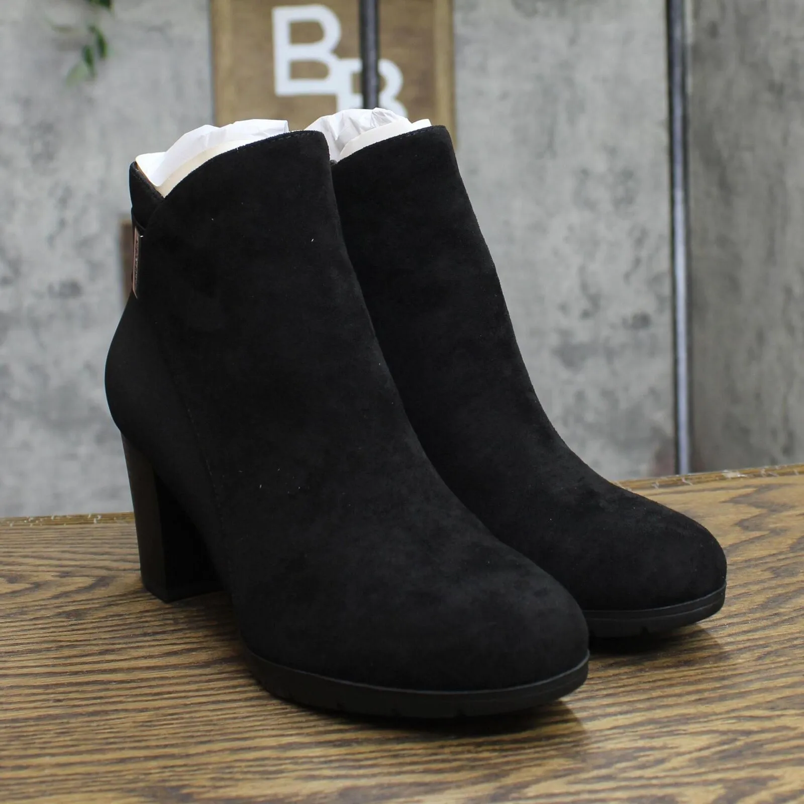 Anne Klein Womens Rina Block Heel Booties RINA01F9 Black Multi 8.5M