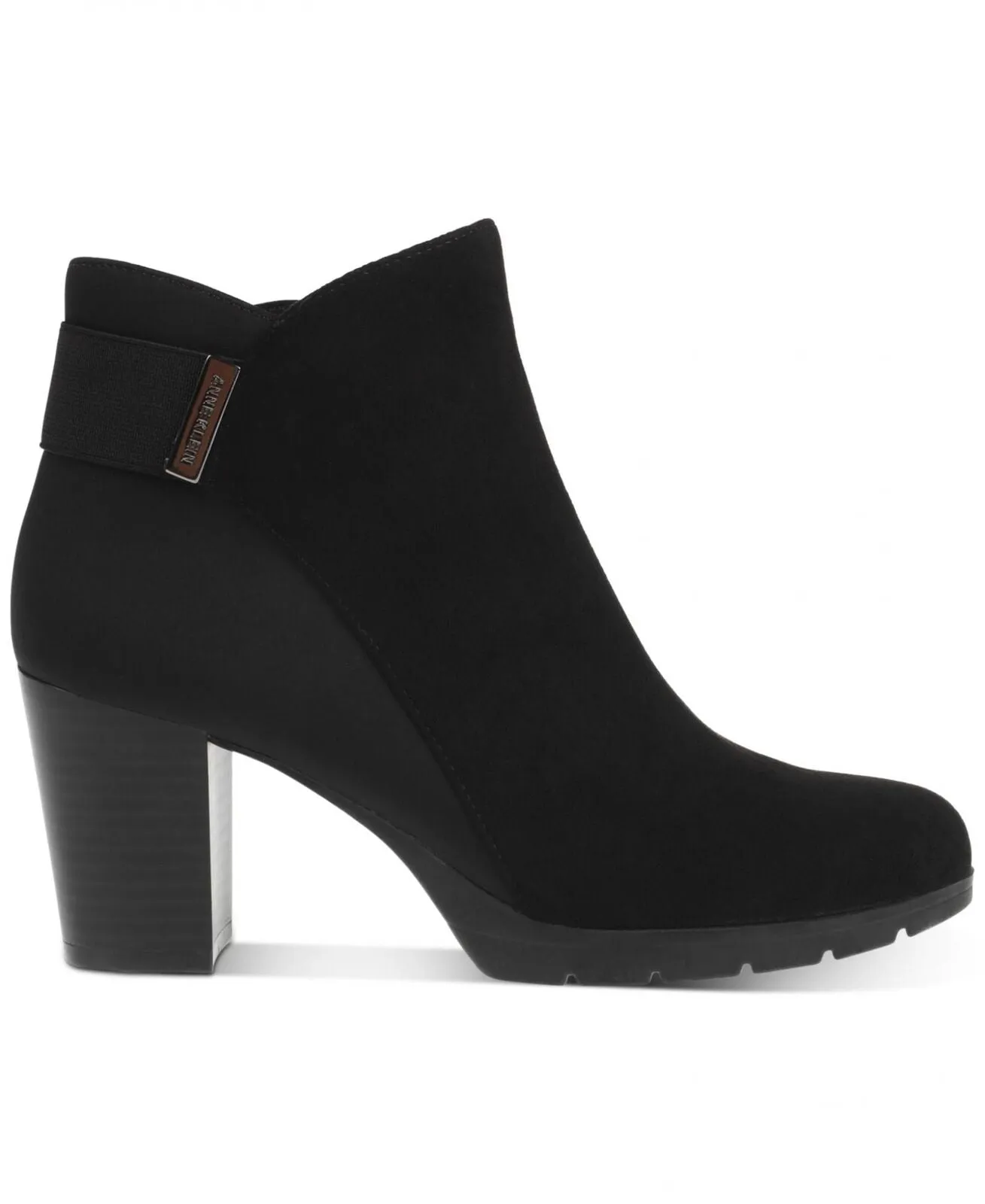 Anne Klein Womens Rina Block Heel Booties RINA01F9 Black Multi 8.5M