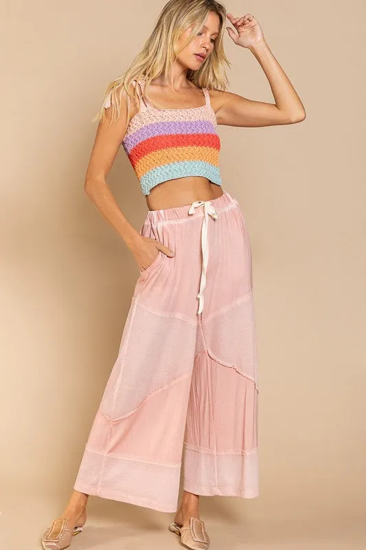 Best seller! Tie-shoulder Sweater Crop Tank Top