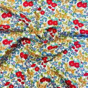 Betty Cotton Lawn - Ivory/Red