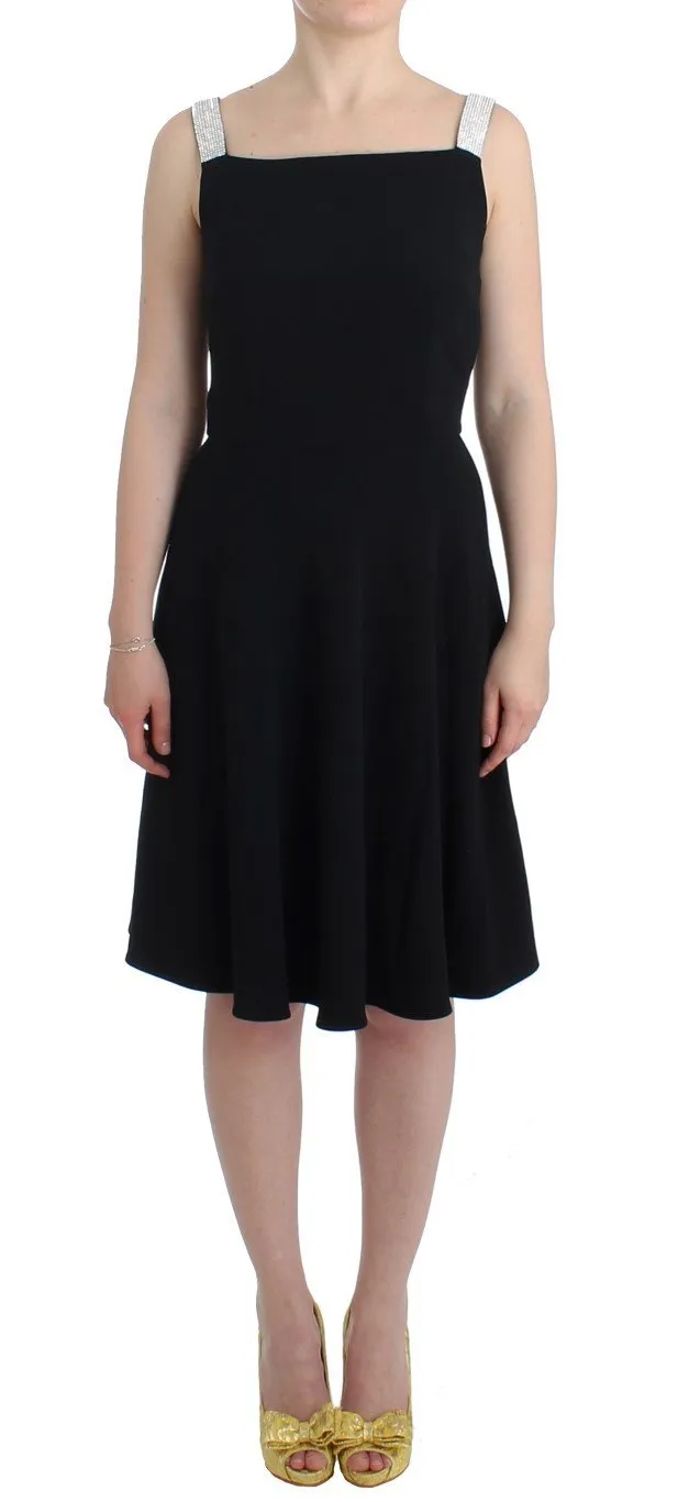 Black crystal embellished dress