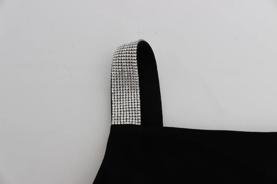 Black crystal embellished dress