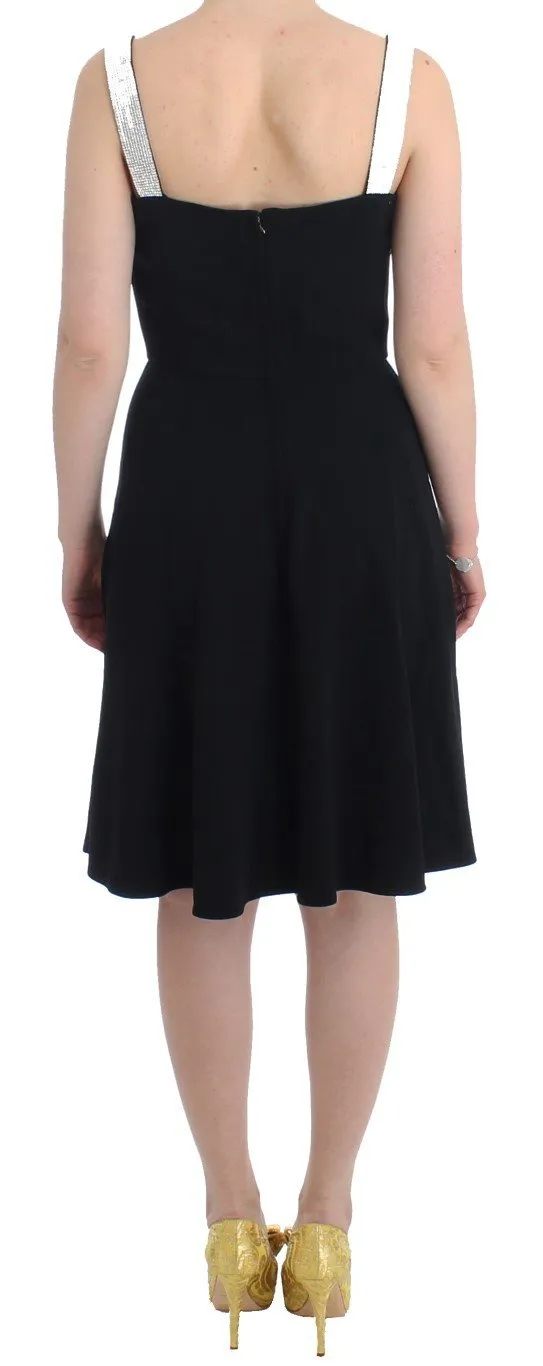 Black crystal embellished dress