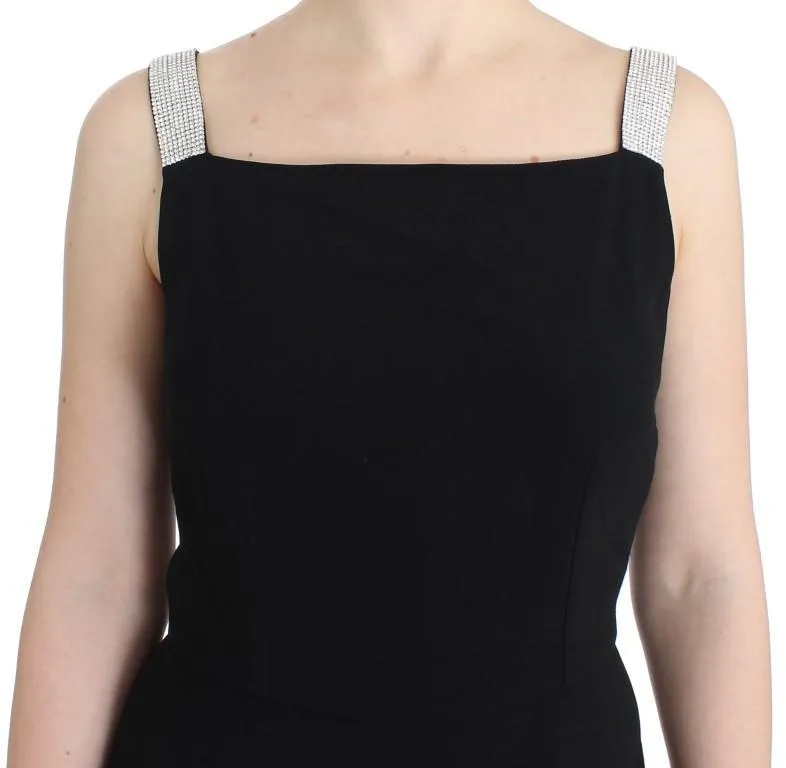 Black crystal embellished dress