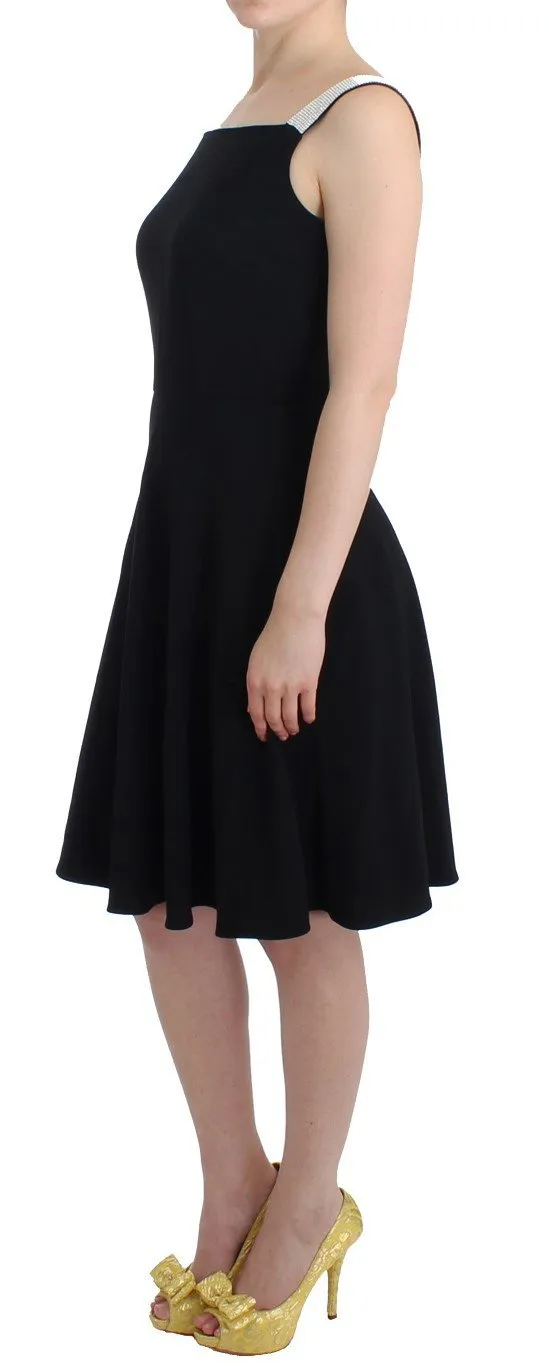 Black crystal embellished dress