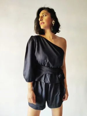 Black One Shoulder Top
