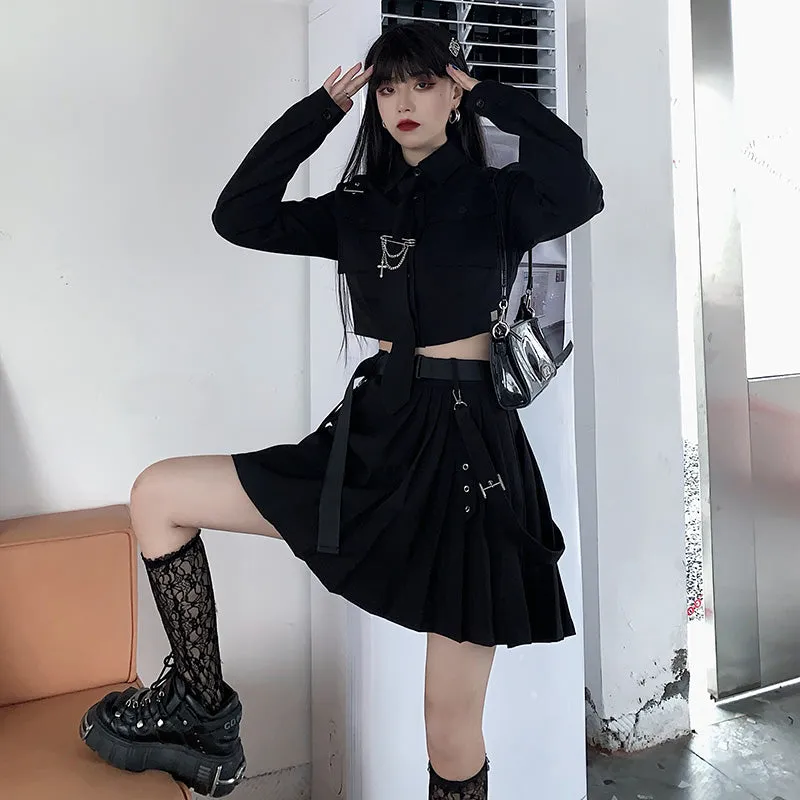 black punk two piece suit  UB98577