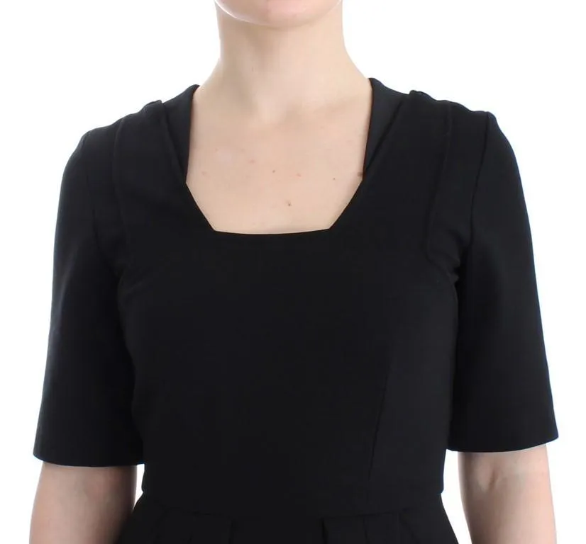 Black short sleeve venus dress