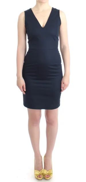 Blue pencil cotton dress