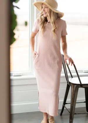 Blush Knit Textured Dress