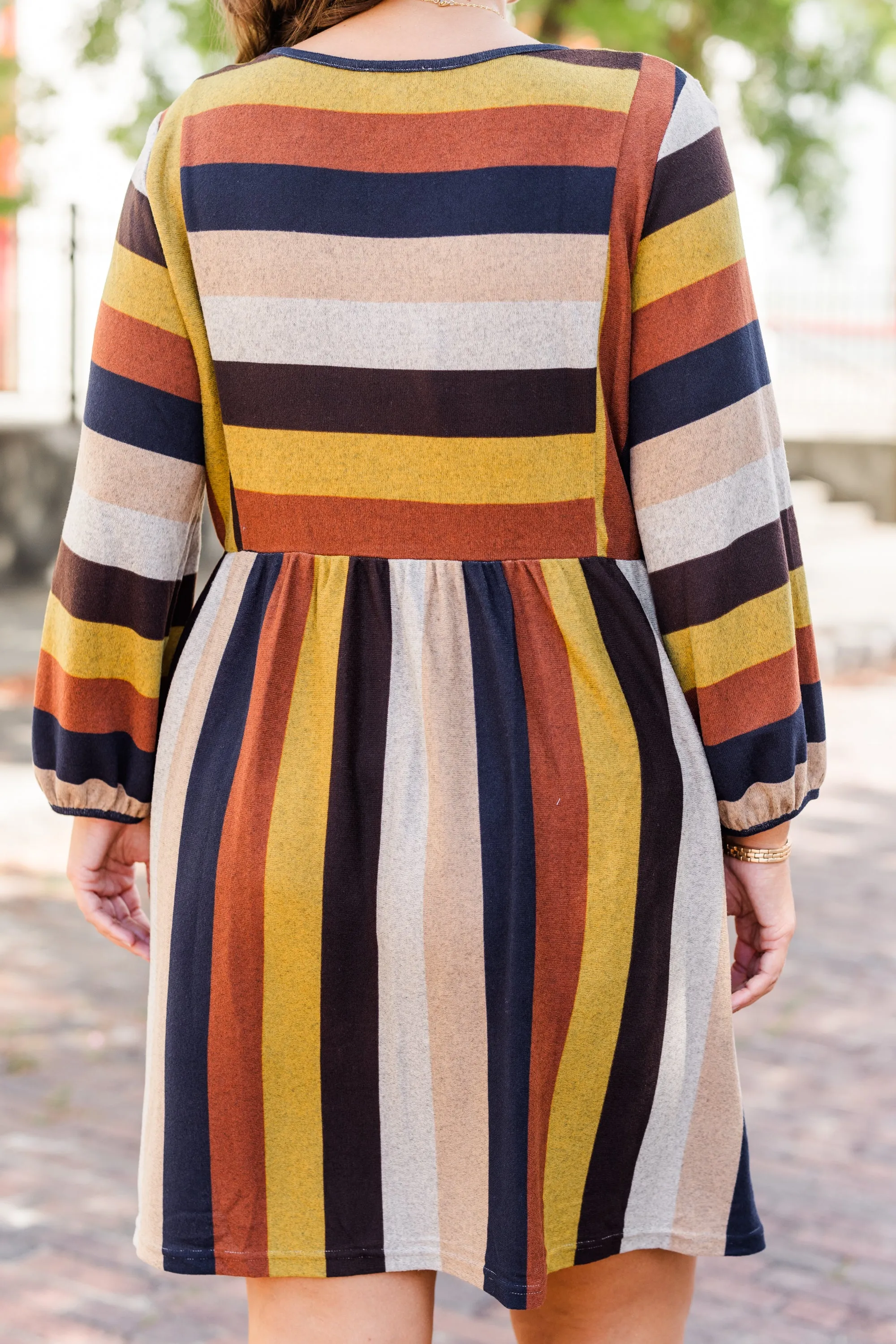 Bring Back The Moments Dress, Rust-Mocha