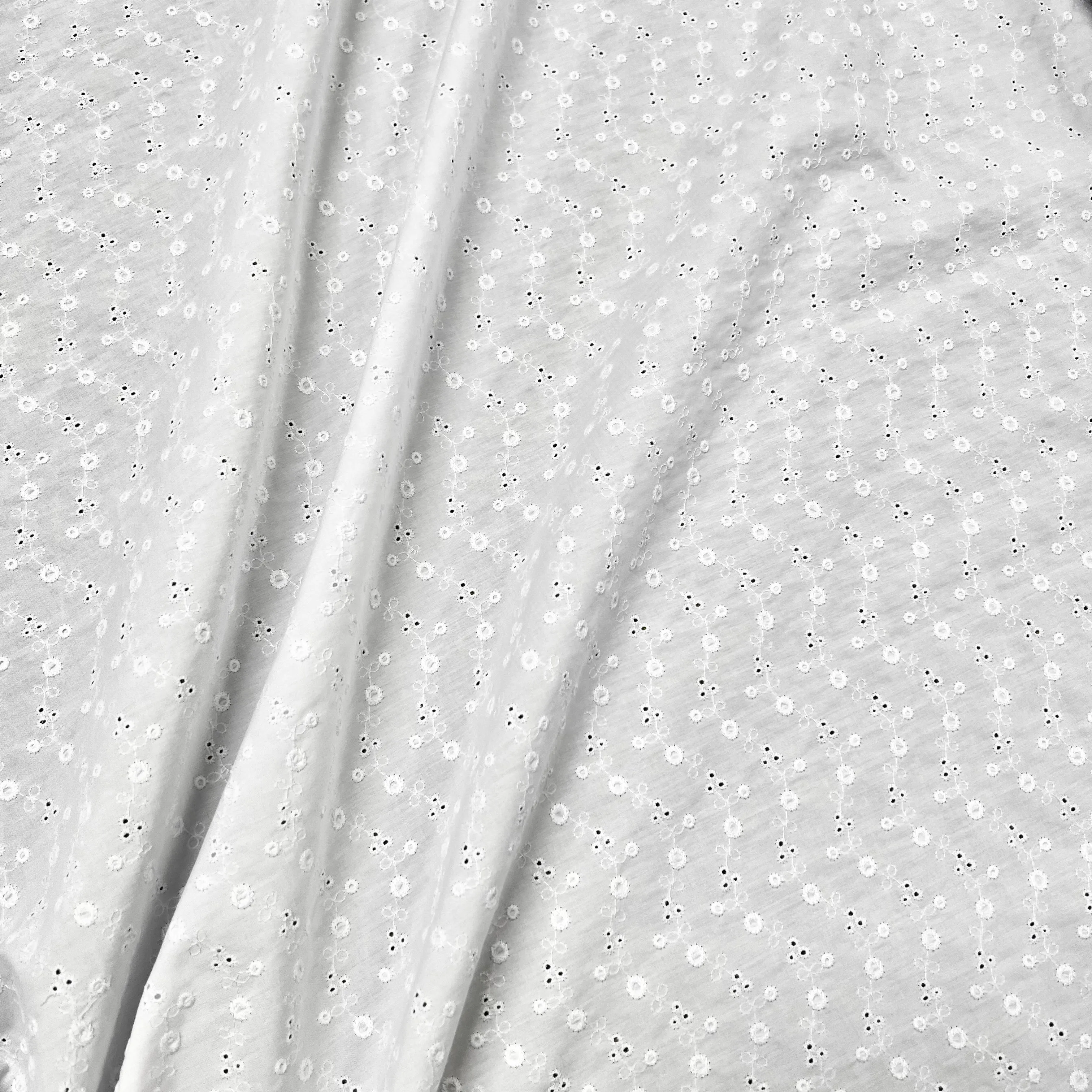 Broderie Anglaise | Embroidered Cotton | White