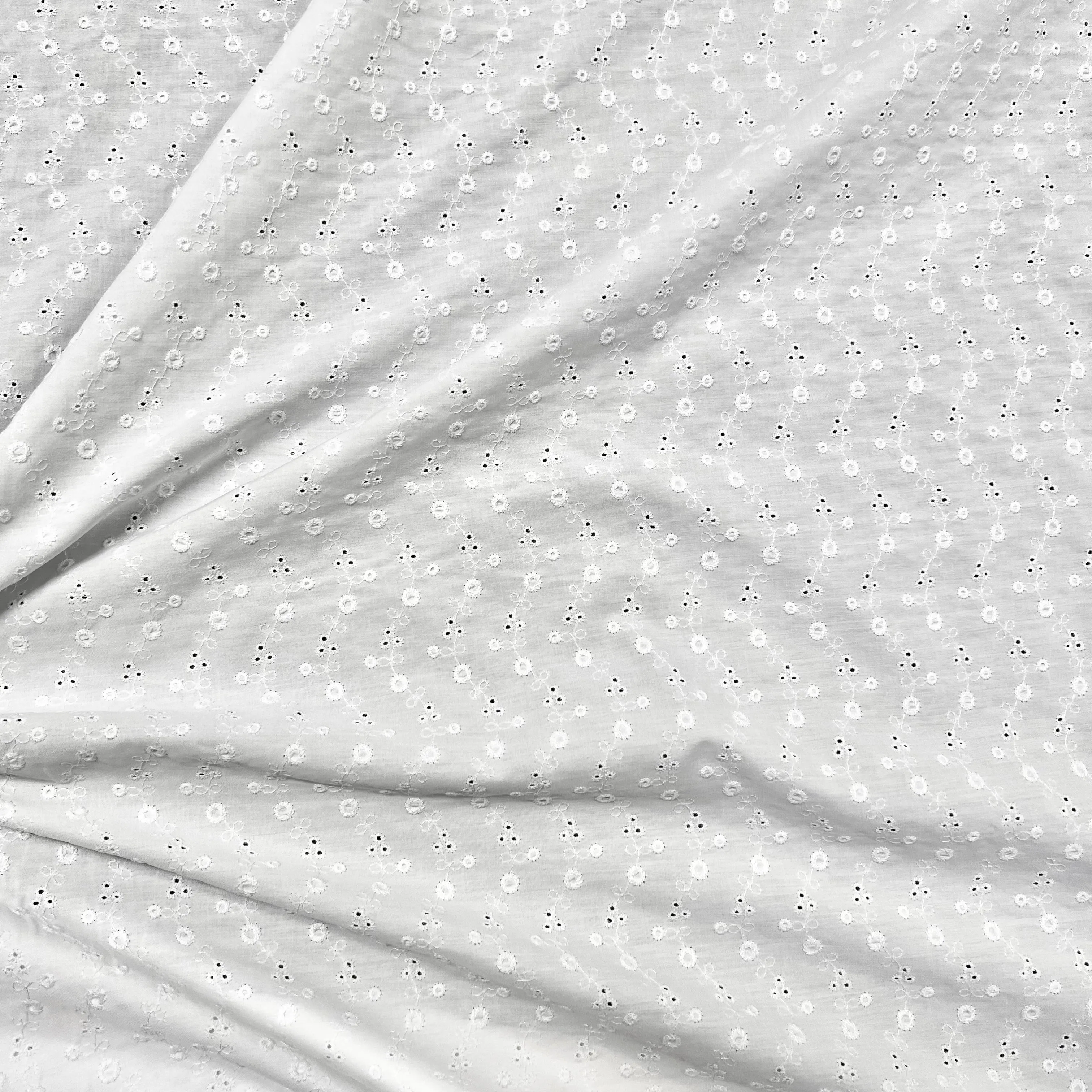 Broderie Anglaise | Embroidered Cotton | White