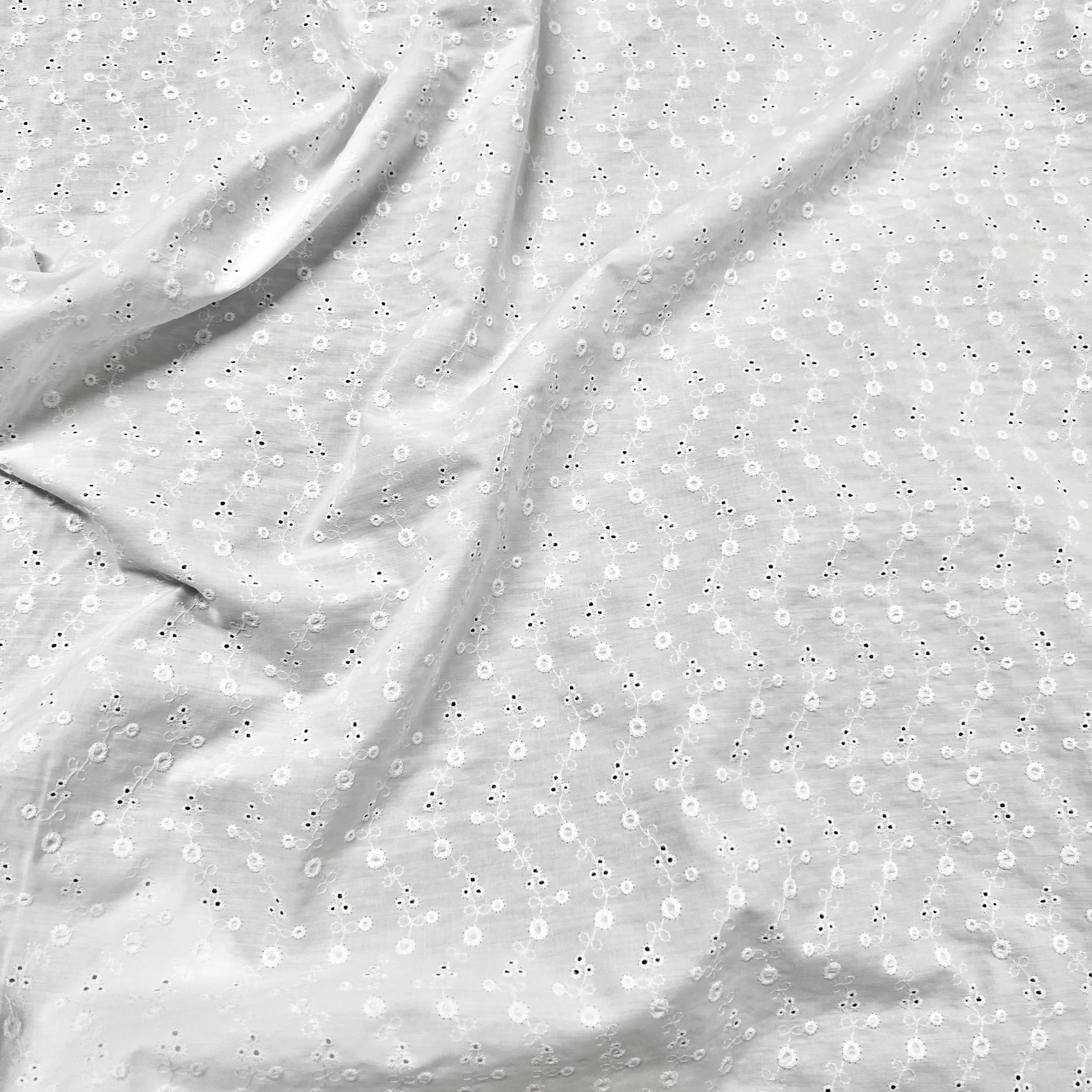 Broderie Anglaise | Embroidered Cotton | White