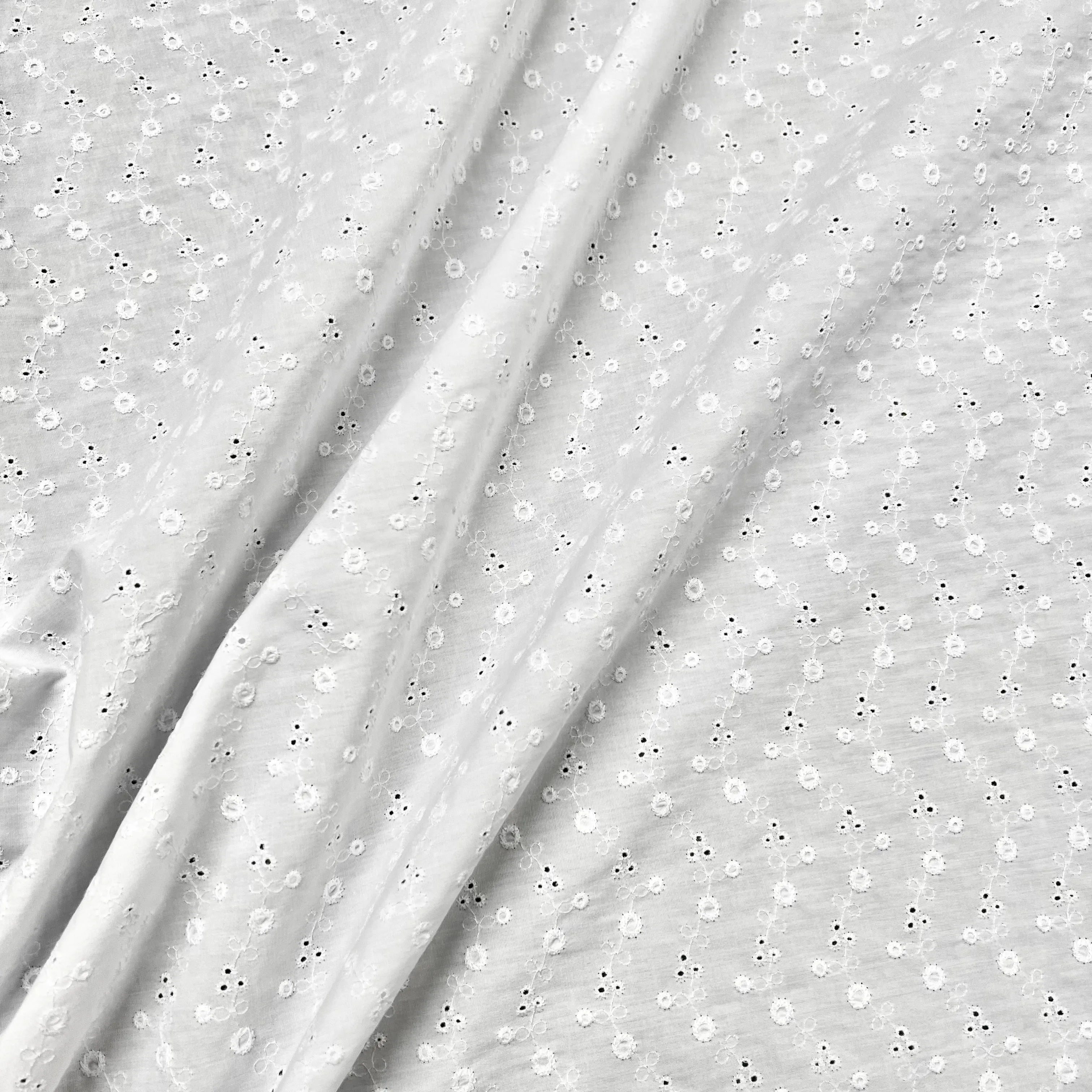 Broderie Anglaise | Embroidered Cotton | White