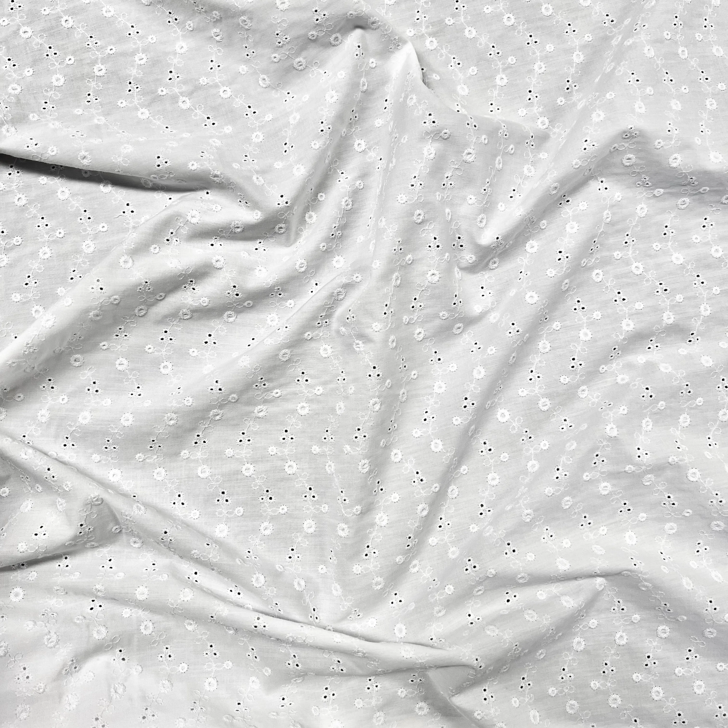 Broderie Anglaise | Embroidered Cotton | White