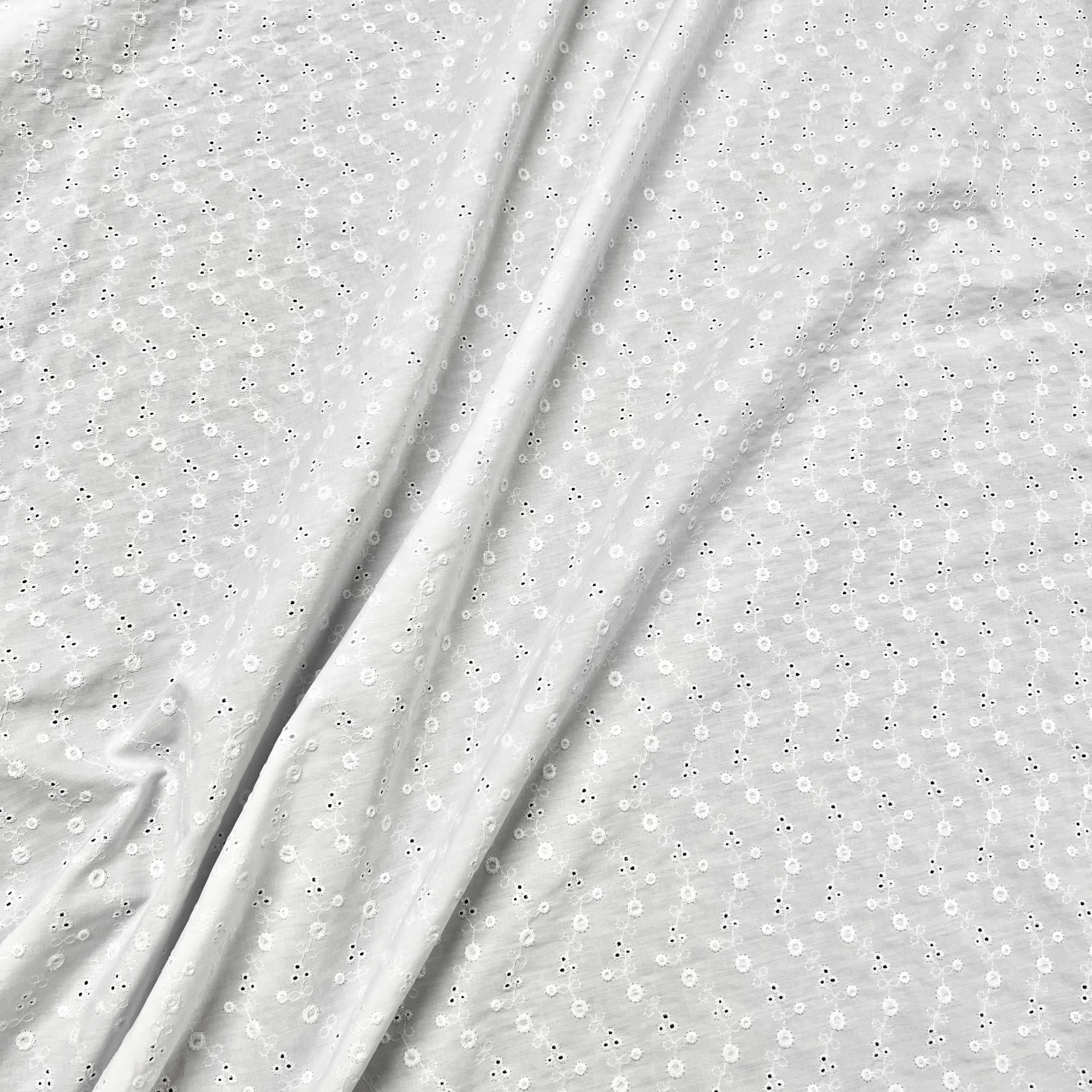 Broderie Anglaise | Embroidered Cotton | White