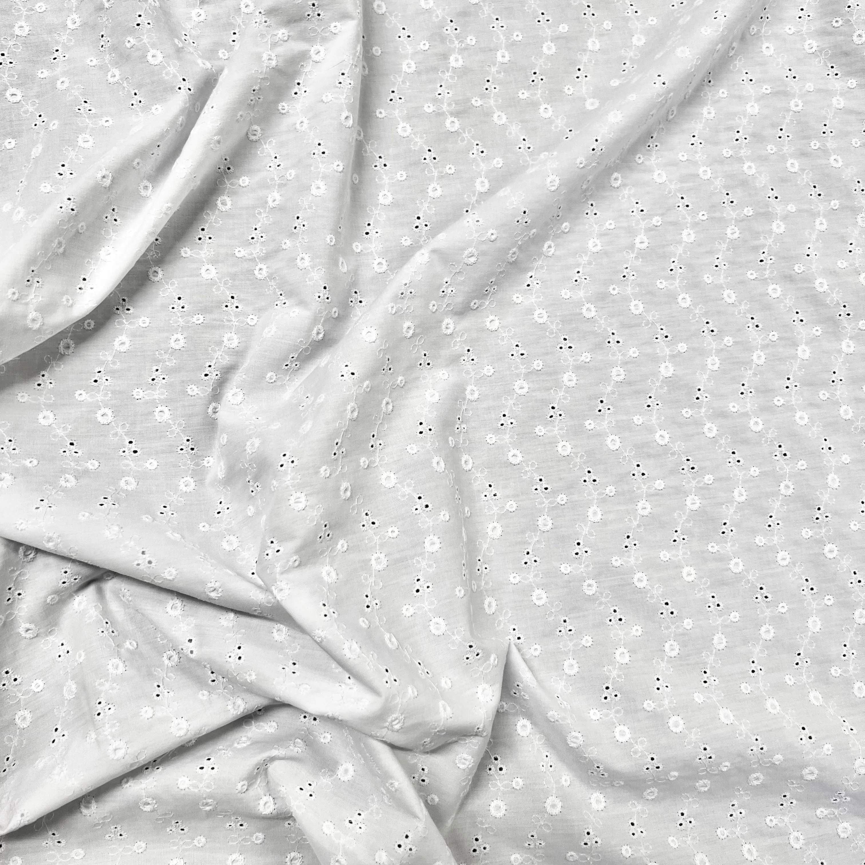 Broderie Anglaise | Embroidered Cotton | White