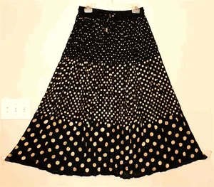 Broomstick Skirt ! Printed Crinkle Rayon ! One Size, Fits Most !