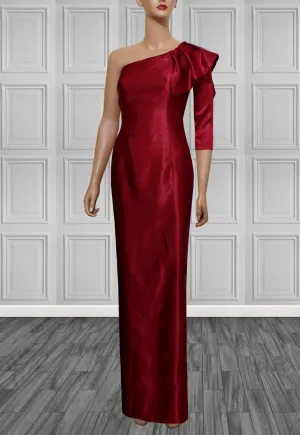 Cardinal Red One Shoulder Gown