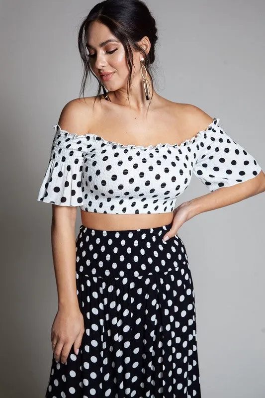 Chasity Polka Dot Skirt Set